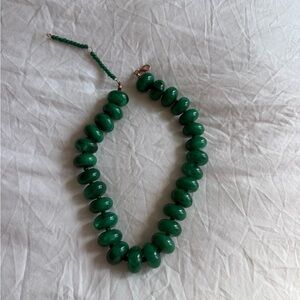 Green Bead Statement Necklace